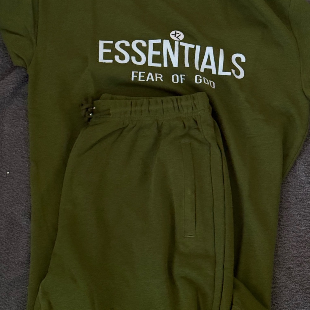 Fear of God Essentials Olive Joggers